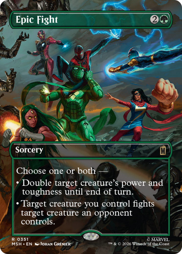 Epic Fight (Borderless) [Marvel Super Heroes] | Chromatic Games