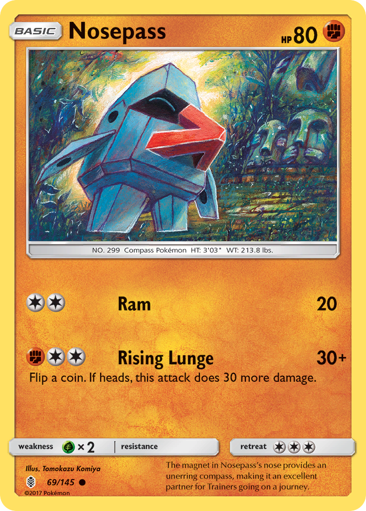 Nosepass (69/145) [Sun & Moon: Guardians Rising] | Chromatic Games