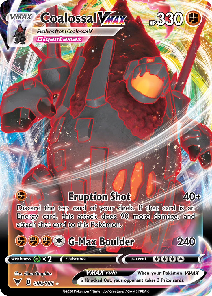 Coalossal VMAX (099/185) [Sword & Shield: Vivid Voltage] | Chromatic Games