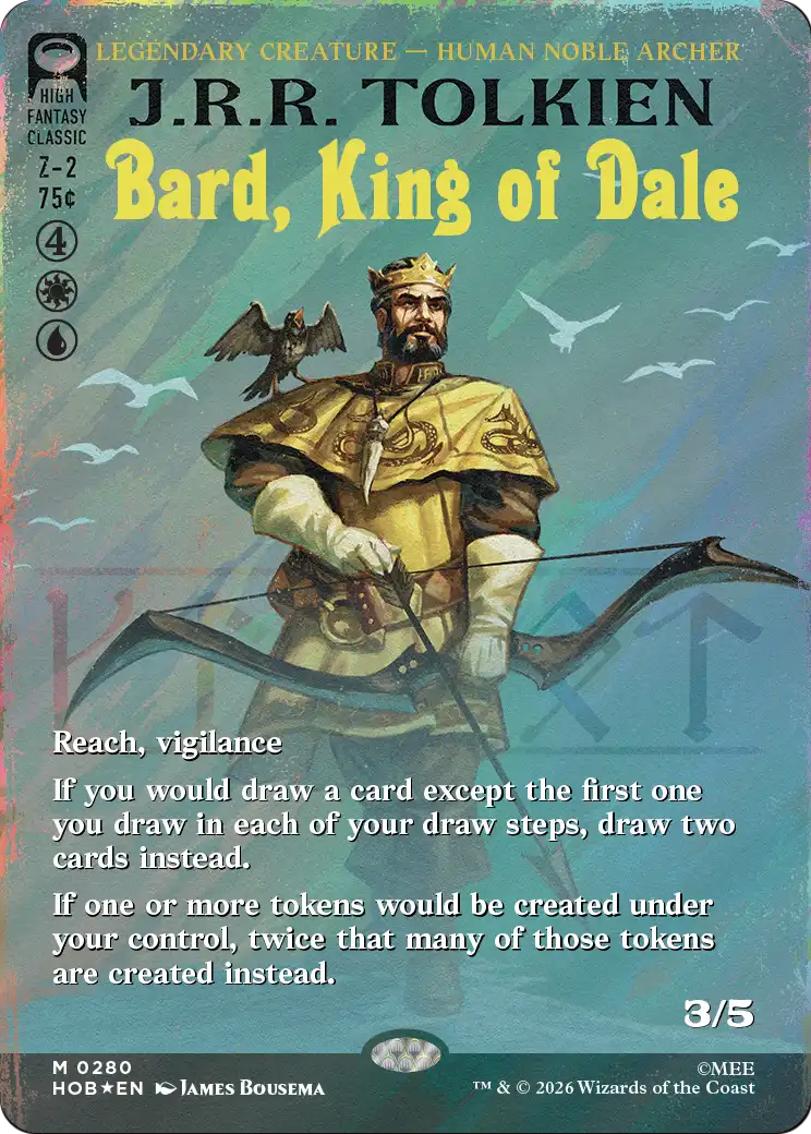 Bard, King of Dale (Borderless) (Surge Foil) [The Hobbit] | Chromatic Games