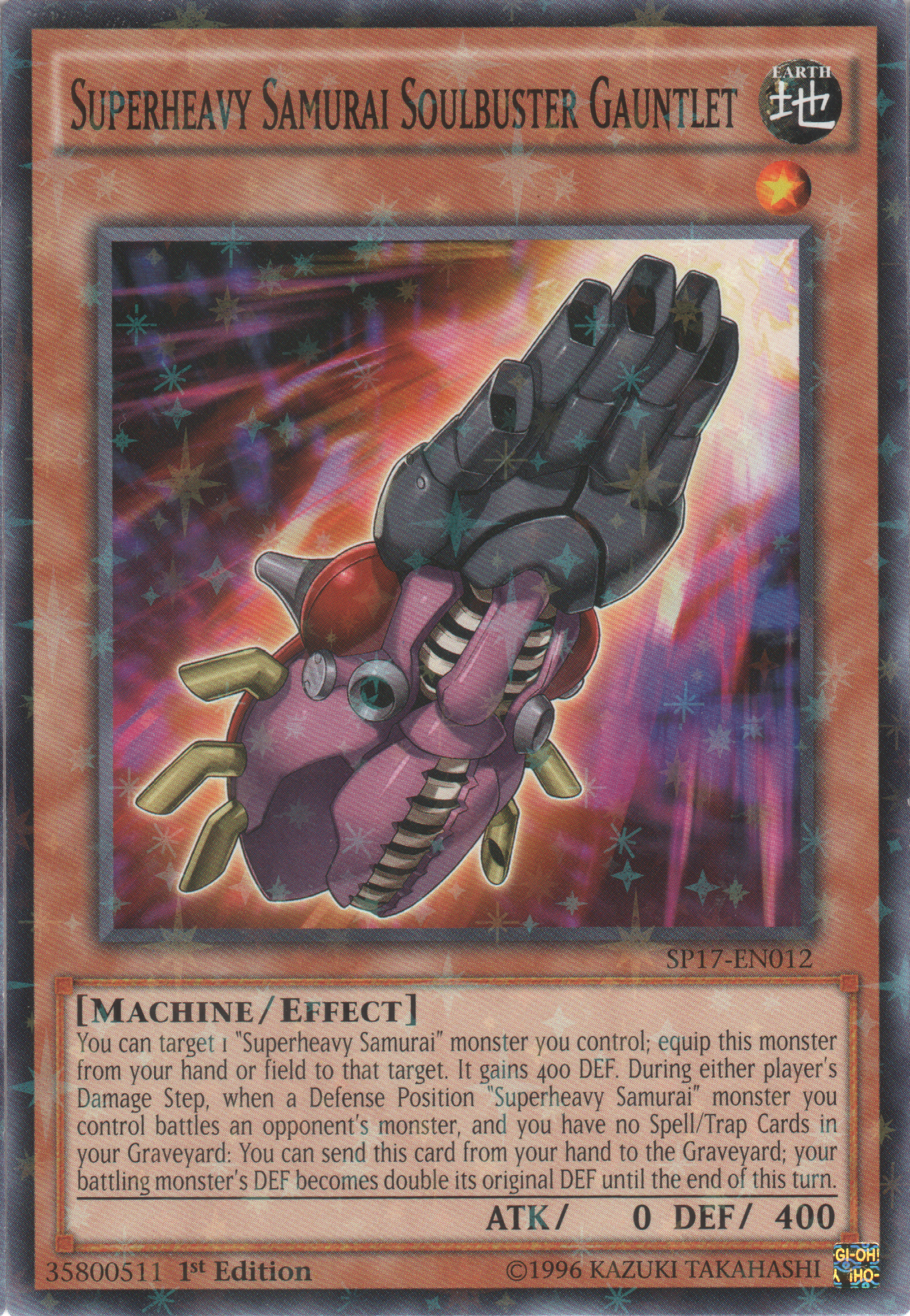 Superheavy Samurai Soulbuster Gauntlet [SP17-EN012] Starfoil Rare | Chromatic Games