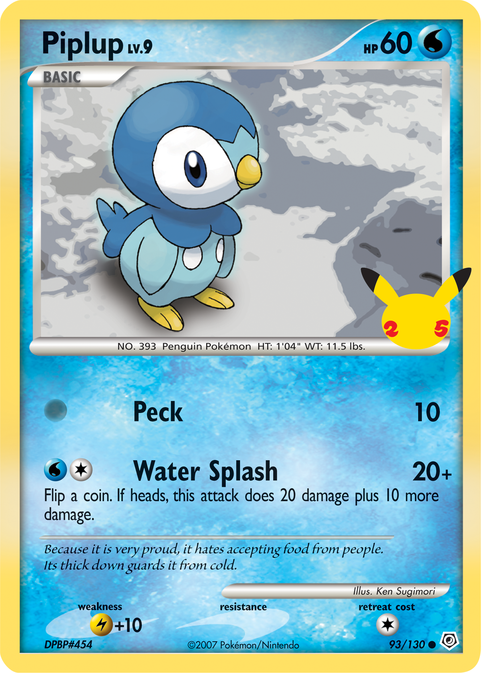 Piplup (93/130) (Jumbo Card) [First Partner Pack] | Chromatic Games