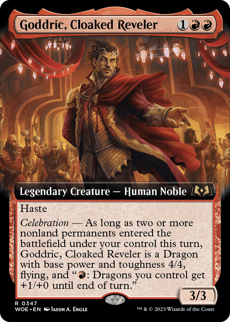 Goddric, Cloaked Reveler (Extended Art) [Wilds of Eldraine] | Chromatic Games