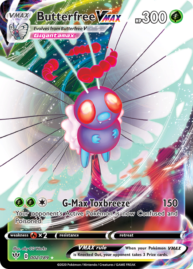 Butterfree VMAX (002/189) [Sword & Shield: Darkness Ablaze] | Chromatic Games