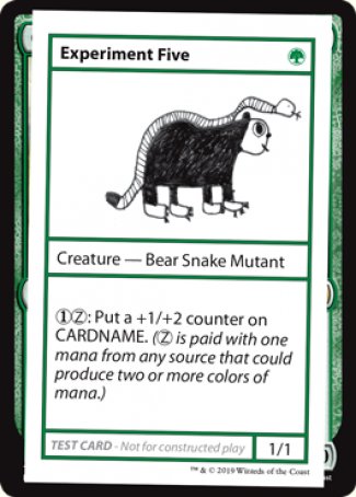 Experiment Five (2021 Edition) [Mystery Booster Playtest Cards] | Chromatic Games
