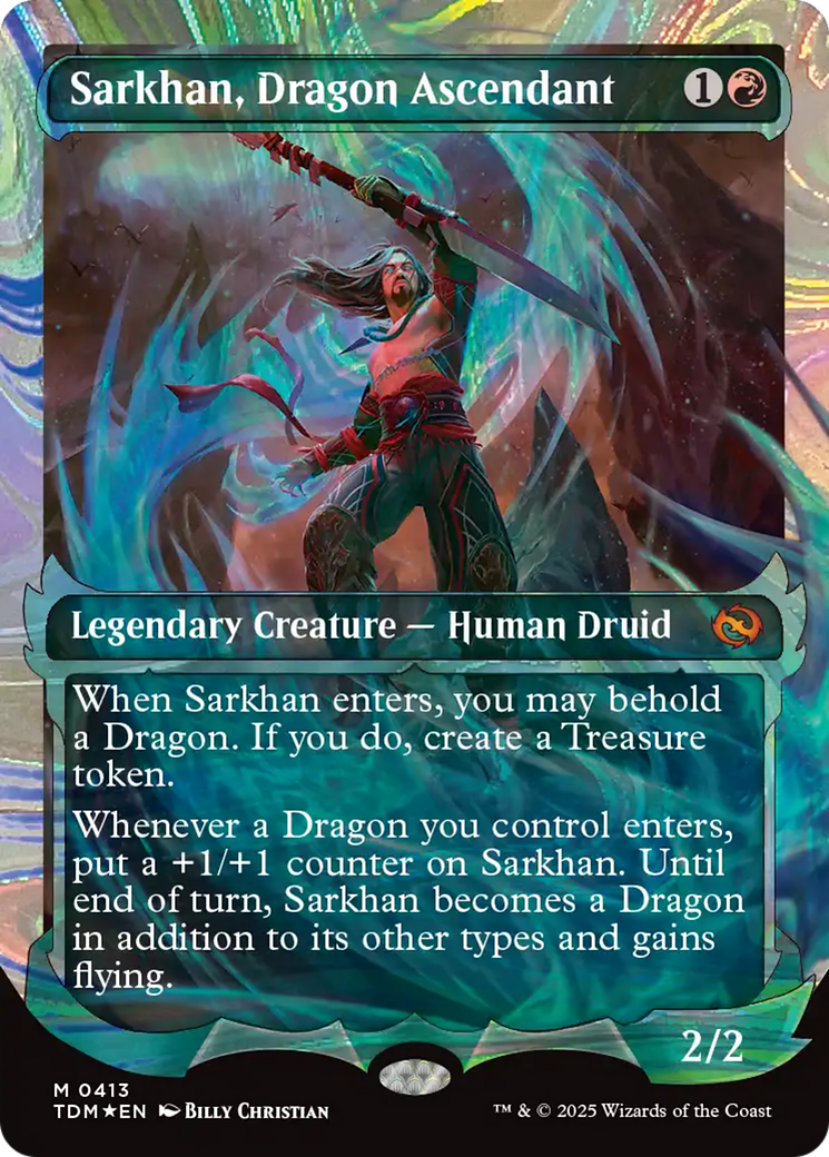 Sarkhan, Dragon Ascendant (0413) (Showcase) (Halo Foil) [Tarkir: Dragonstorm] | Chromatic Games