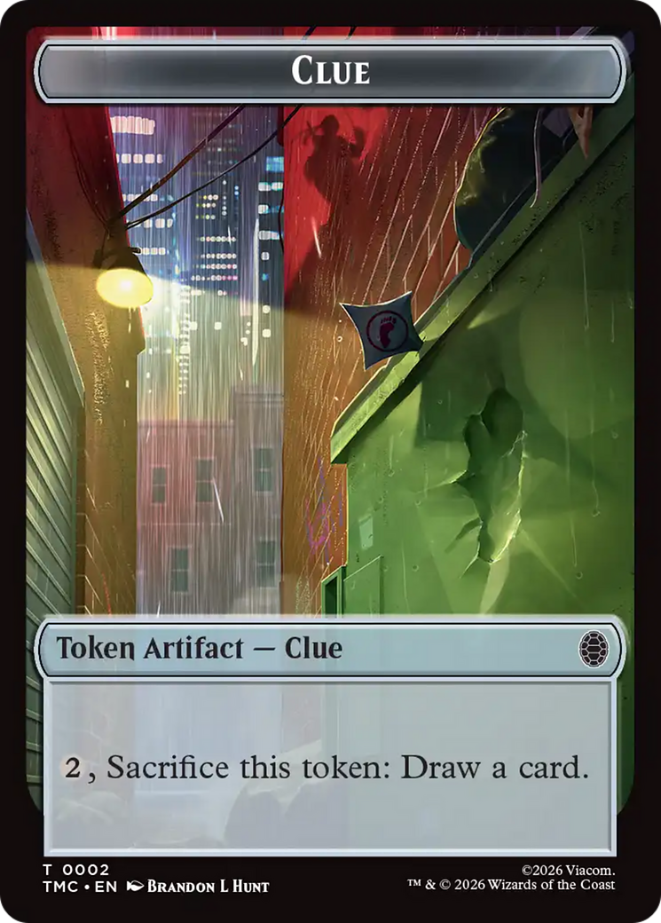 Ooze // Clue Double-Sided Token [Teenage Mutant Ninja Turtles Commander Tokens] | Chromatic Games
