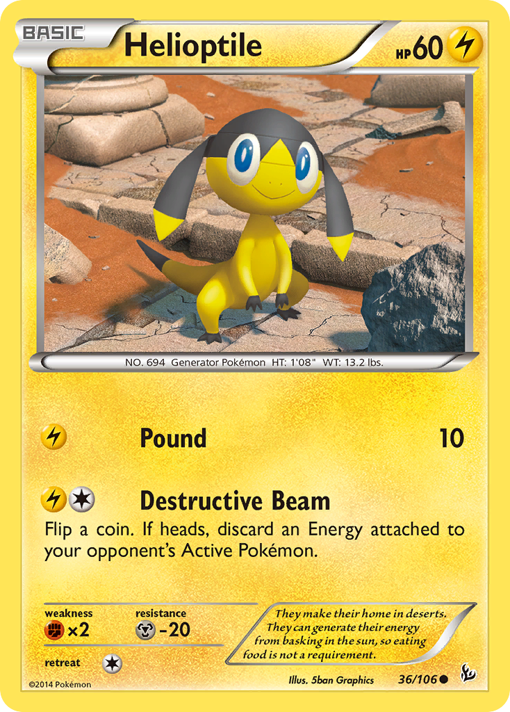 Helioptile (36/106) [XY: Flashfire] | Chromatic Games