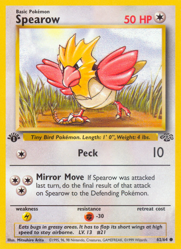 Spearow (62/64) [Jungle 1st Edition] | Chromatic Games