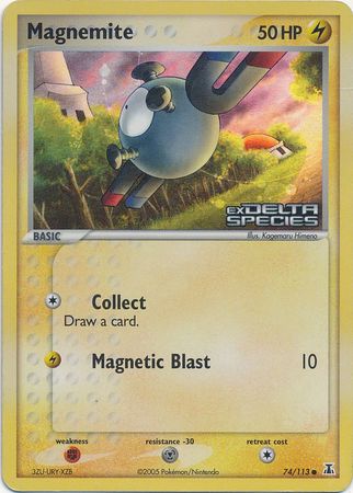 Magnemite (74/113) (Stamped) [EX: Delta Species] | Chromatic Games