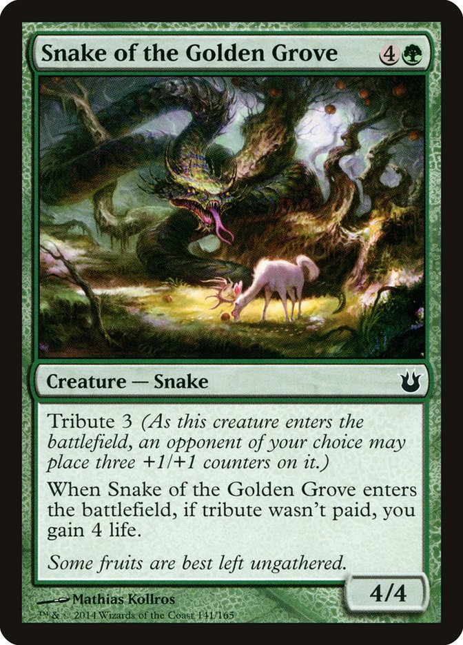 Snake of the Golden Grove 141/165 (Born of the Gods)  | Chromatic Games