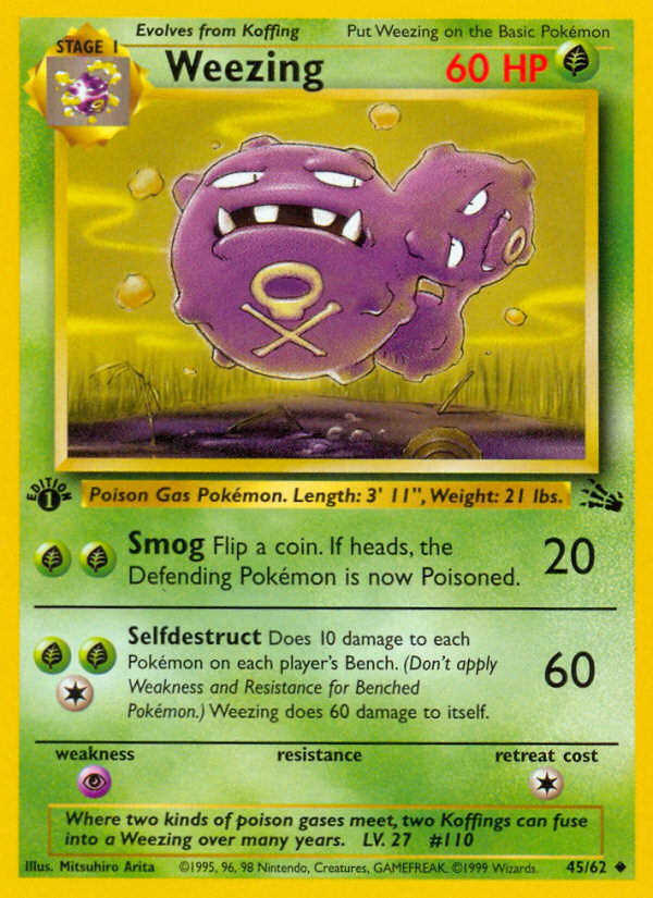 Weezing (45/62) [Fossil 1st Edition] | Chromatic Games