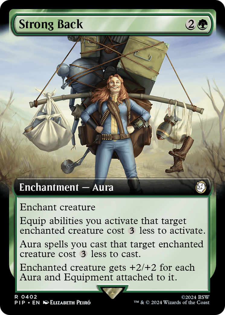 Strong Back (Extended Art) (Surge Foil) [Fallout] | Chromatic Games