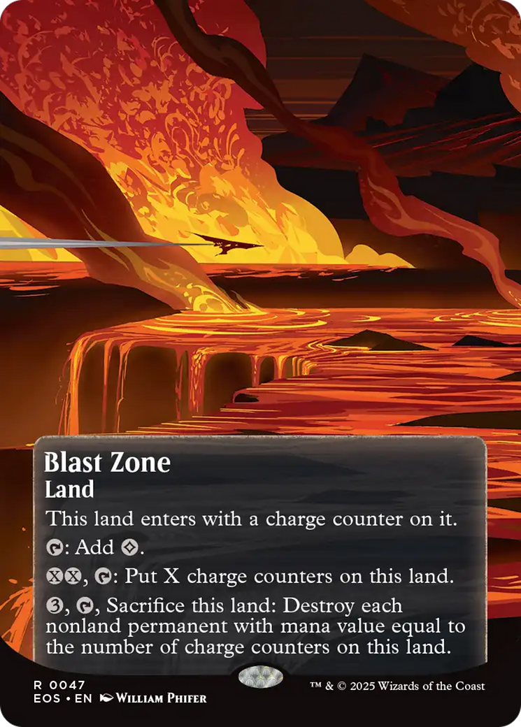 Blast Zone (0047) (Borderless) [Edge of Eternities: Stellar Sights] | Chromatic Games