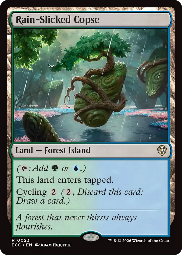 Rain-Slicked Copse [Lorwyn Eclipsed Commander] | Chromatic Games