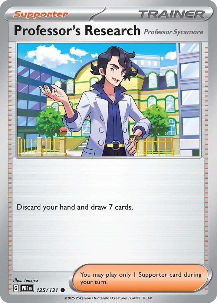 Professor's Research (125/131) [Professor Sycamore] [Scarlet & Violet: Prismatic Evolutions] | Chromatic Games