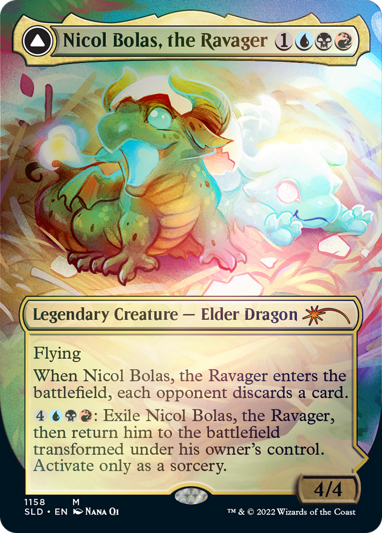 Nicol Bolas, the Ravager // Nicol Bolas, the Arisen (Borderless) [Secret Lair: From Cute to Brute] | Chromatic Games