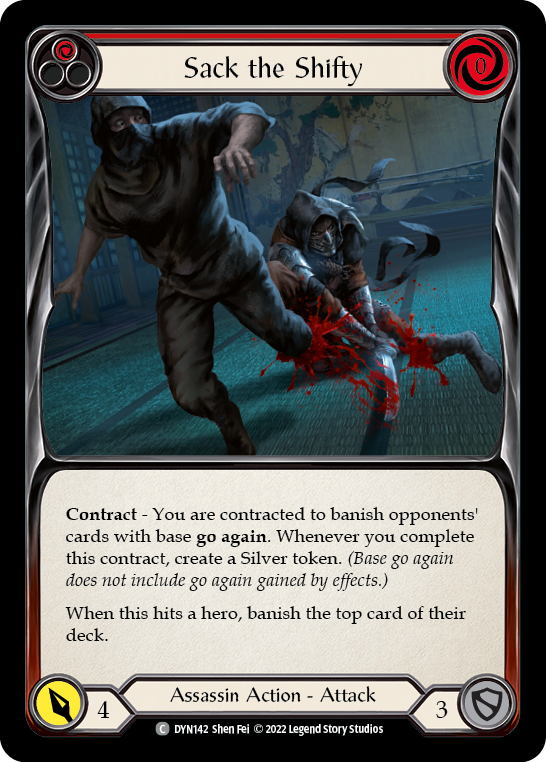 Sack the Shifty (Red) [DYN142] (Dynasty)  Rainbow Foil | Chromatic Games