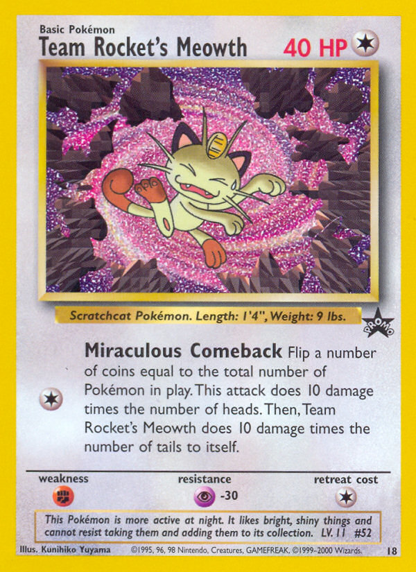 Team Rocket's Meowth (18) [Wizards of the Coast: Black Star Promos] | Chromatic Games