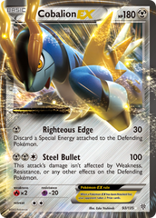 Cobalion EX (93/135) [Black & White: Plasma Storm] | Chromatic Games