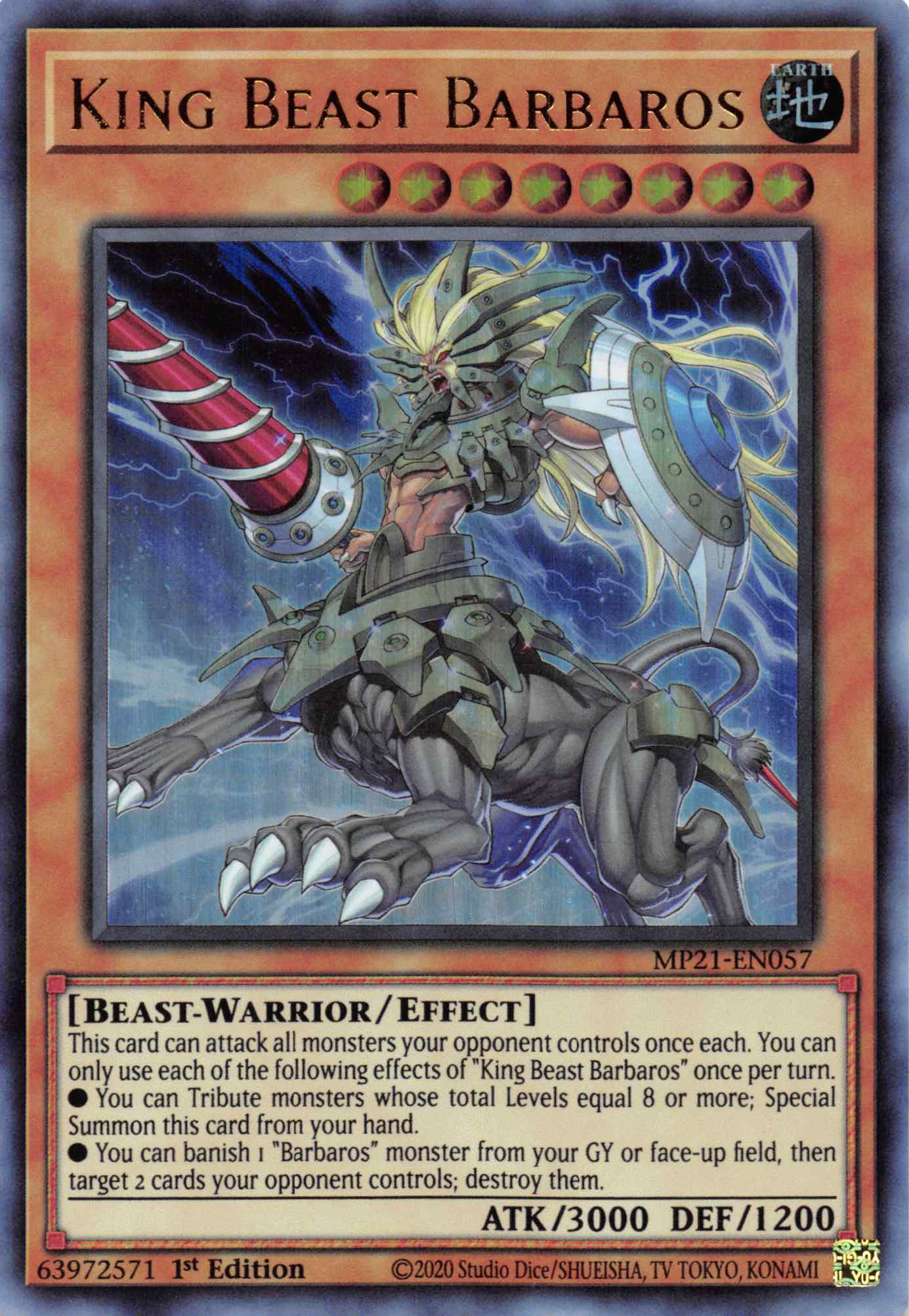 King Beast Barbaros [MP21-EN057] Ultra Rare | Chromatic Games