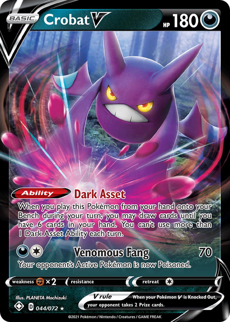 Crobat V (044/072) [Sword & Shield: Shining Fates] | Chromatic Games