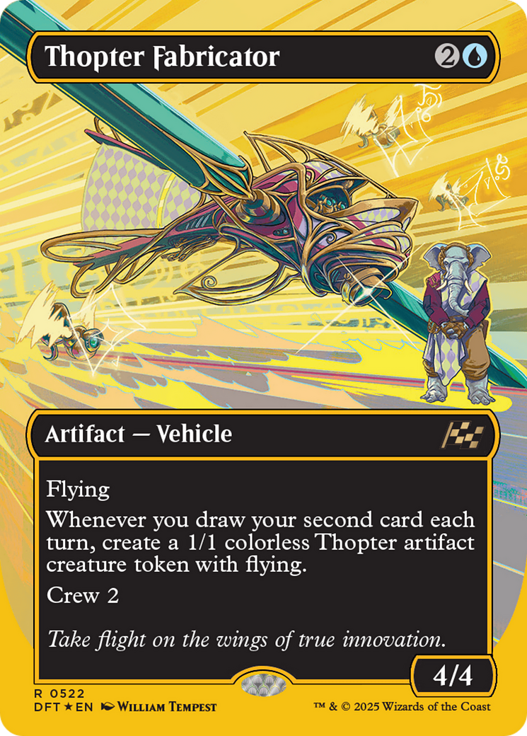 Thopter Fabricator (Borderless) (First-Place Foil) [Aetherdrift] | Chromatic Games