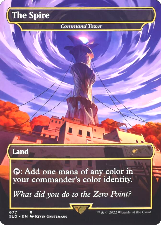 Command Tower - The Spire (Borderless) [Secret Lair Drop Promos] | Chromatic Games