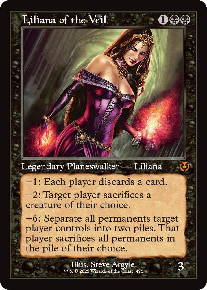 Liliana of the Veil 475/287 (Innistrad Remastered)  - Retro | Chromatic Games