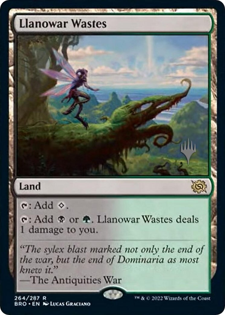 Llanowar Wastes (Promo Pack) [The Brothers' War Promos] | Chromatic Games