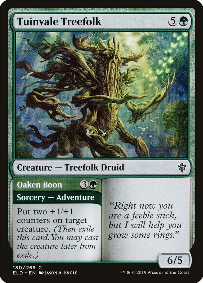 Tuinvale Treefolk // Oaken Boon 180/269 (Throne of Eldraine)  - Foil | Chromatic Games