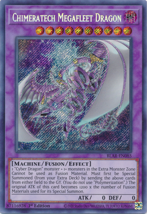 Chimeratech Megafleet Dragon [BLAR-EN085] Secret Rare | Chromatic Games