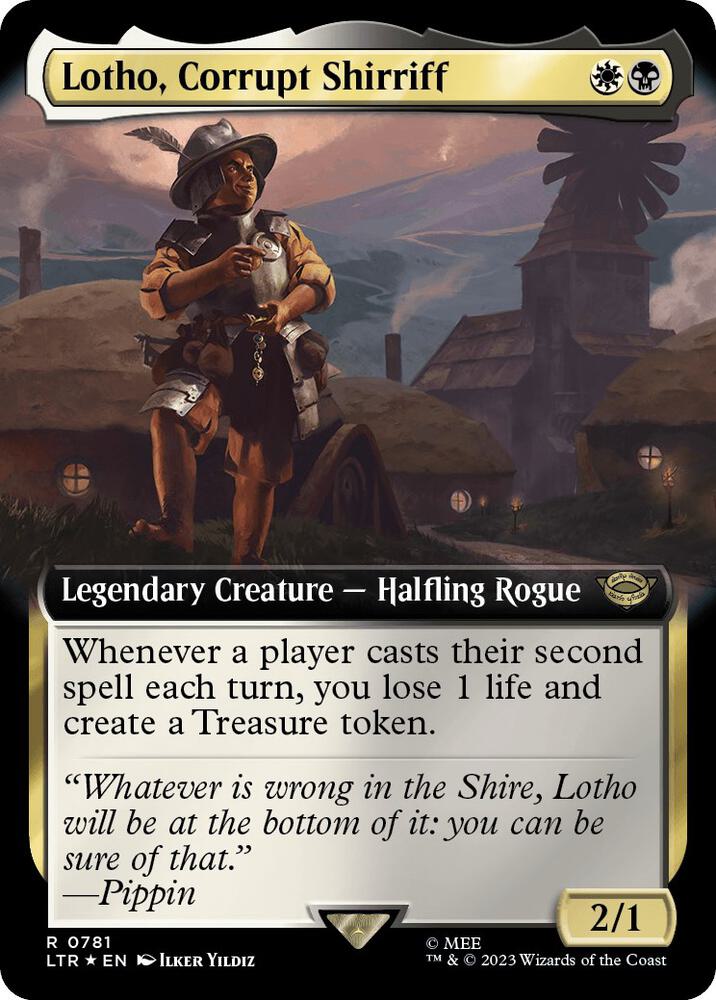 Lotho, Corrupt Shirriff 781/281 (Universes Beyond: The Lord of the Rings: Tales of Middle-earth)  - Extended Art Surge Foil | Chromatic Games
