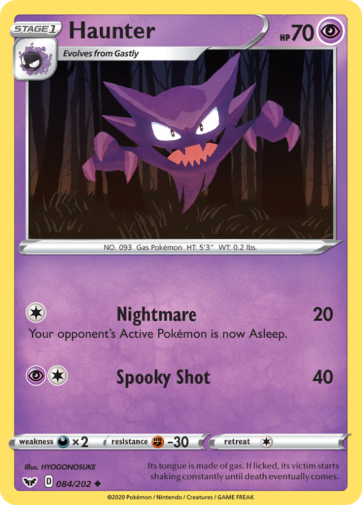 Haunter (084/202) [Sword & Shield: Base Set] | Chromatic Games