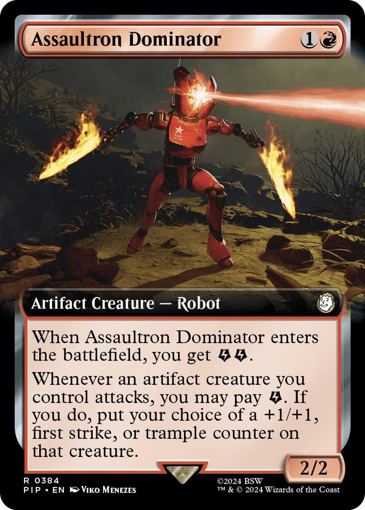 Assaultron Dominator 384/326 (Universes Beyond: Fallout)  - Extended Art Foil | Chromatic Games