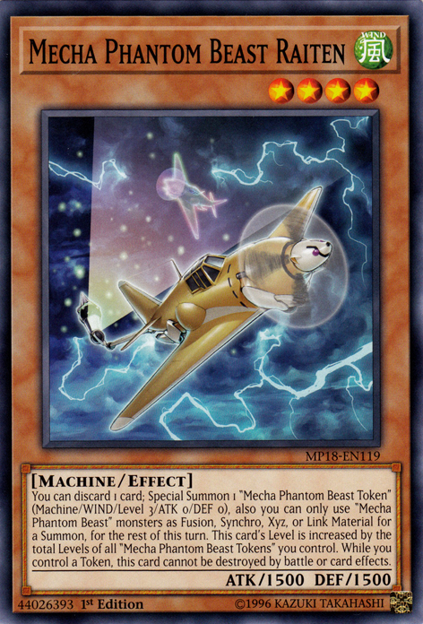 Mecha Phantom Beast Raiten [MP18-EN119] Common | Chromatic Games