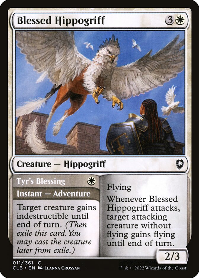 Blessed Hippogriff // Tyr's Blessing 11 (Commander Legends: Battle for Baldur's Gate)  | Chromatic Games