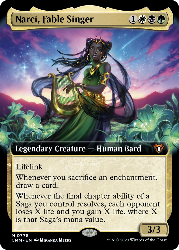 Narci, Fable Singer (Extended Art) [Commander Masters] | Chromatic Games