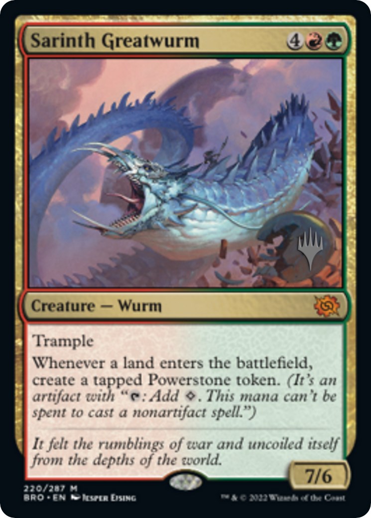 Sarinth Greatwurm (Promo Pack) [The Brothers' War Promos] | Chromatic Games