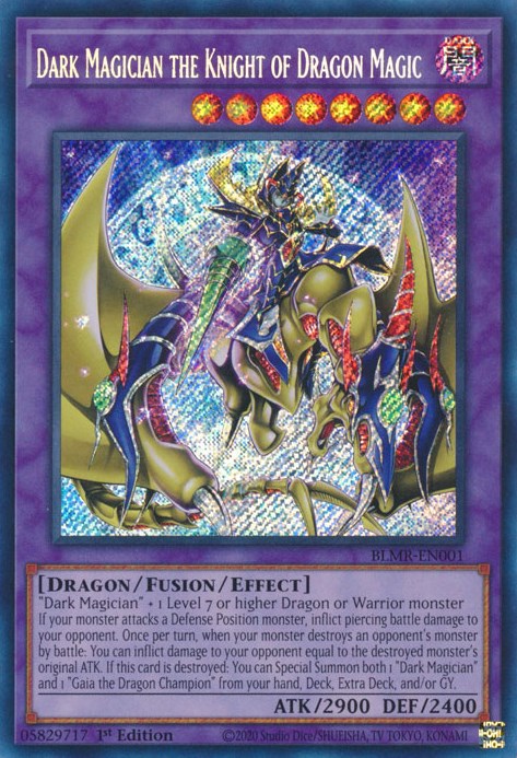 Dark Magician the Knight of Dragon Magic [BLMR-EN001] Secret Rare | Chromatic Games