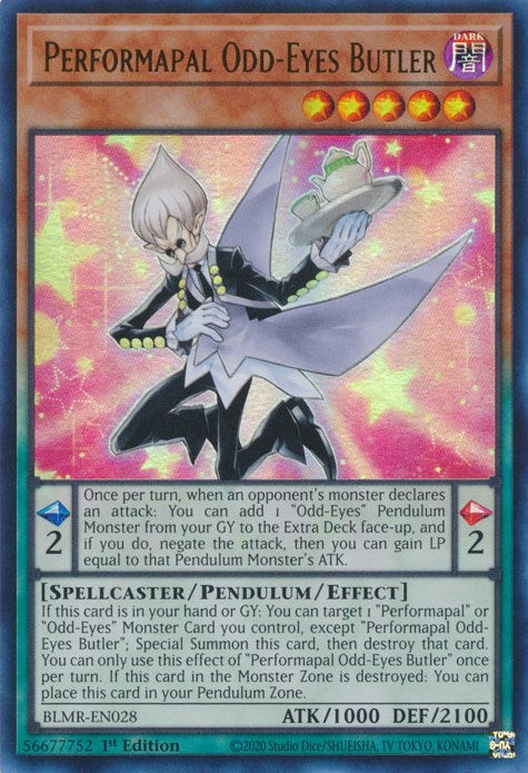 Performapal Odd-Eyes Butler [BLMR-EN028] Ultra Rare | Chromatic Games