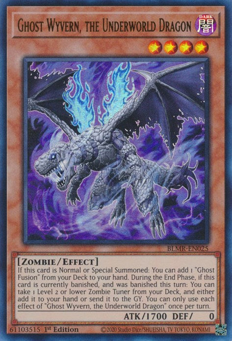 Ghost Wyvern, the Underworld Dragon [BLMR-EN025] Ultra Rare | Chromatic Games