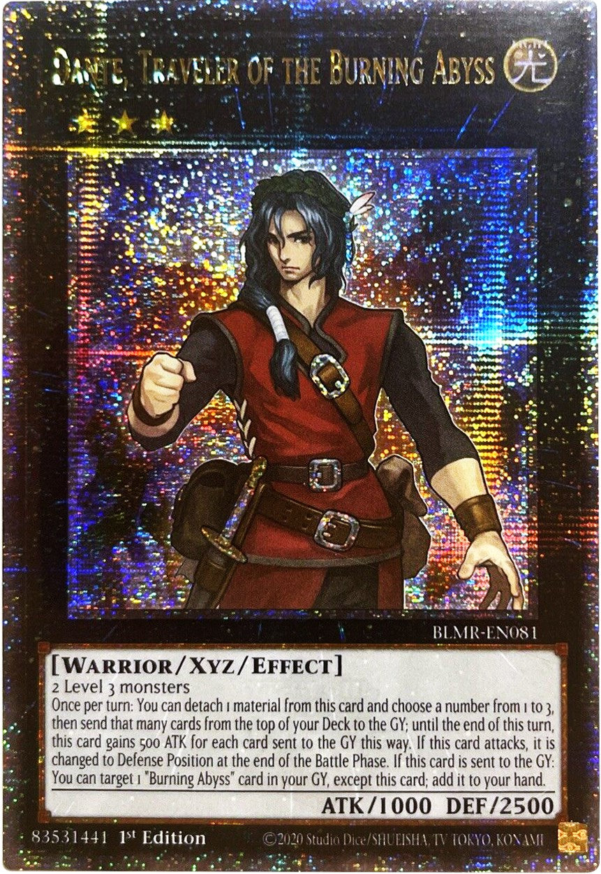 Dante, Traveler of the Burning Abyss [BLMR-EN081] Quarter Century Secret Rare | Chromatic Games