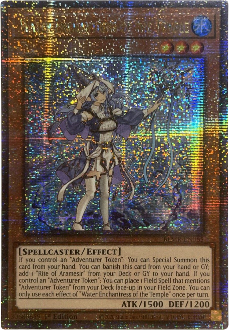 Water Enchantress of the Temple [BLMR-EN065] Quarter Century Secret Rare | Chromatic Games