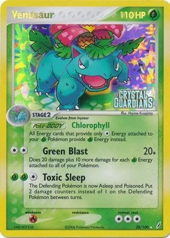 Venusaur (028/100) (Prerelease) [EX: Crystal Guardians] | Chromatic Games