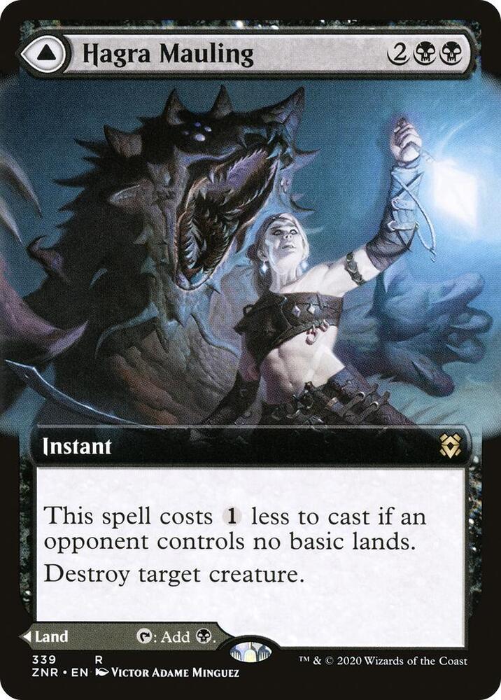 Hagra Mauling // Hagra Broodpit 339/280 (Zendikar Rising)  - Extended Art Foil | Chromatic Games