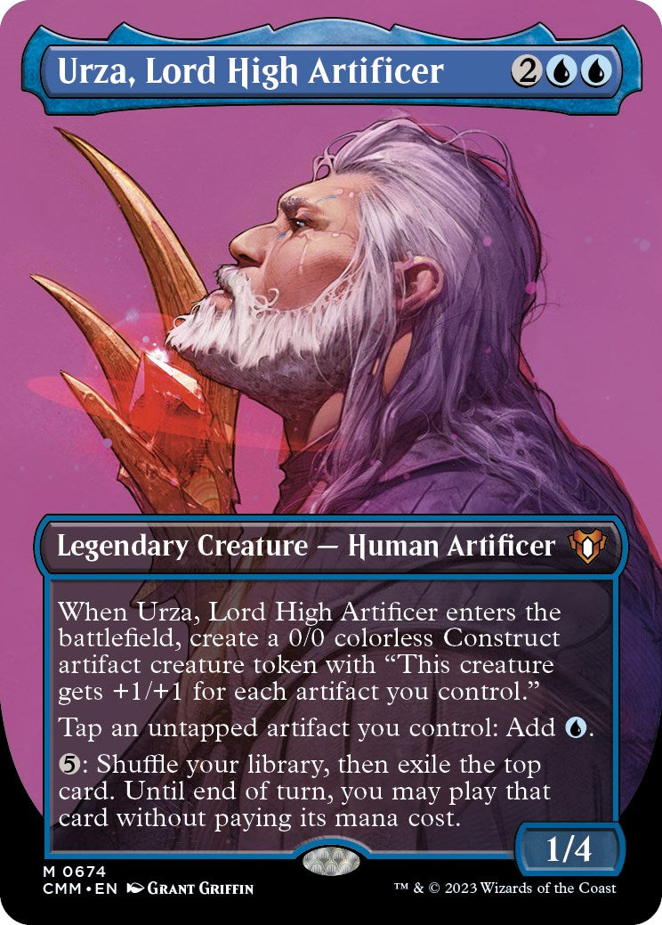 Urza, Lord High Artificer (Borderless Profile) [Commander Masters] | Chromatic Games