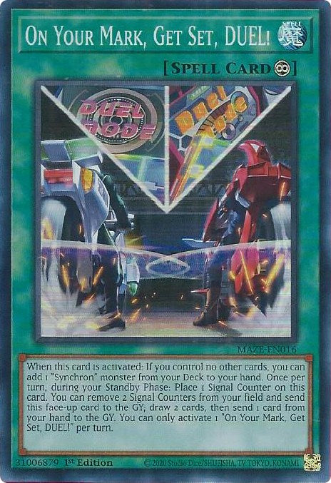 On Your Mark, Get Set, DUEL! [MAZE-EN016] Super Rare | Chromatic Games