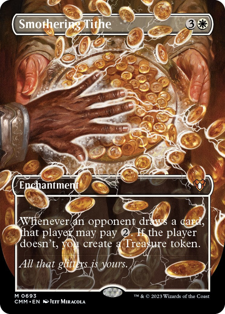 Smothering Tithe (Borderless Alternate Art) [Commander Masters] | Chromatic Games