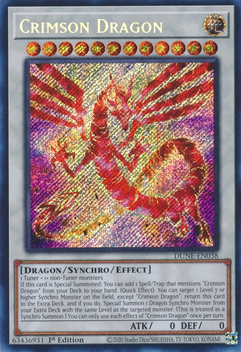 Crimson Dragon [DUNE-EN038] Secret Rare | Chromatic Games